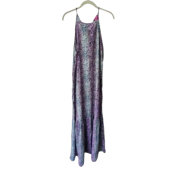 Caroline Hill Spaghetti Strap Bohemian Snakeskin Maxi Dress, Size Large - Picture 9 of 10